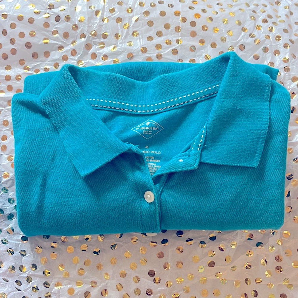 Aqua Blue St. John’s Bay Polo - Perfect for School or Business Casual
